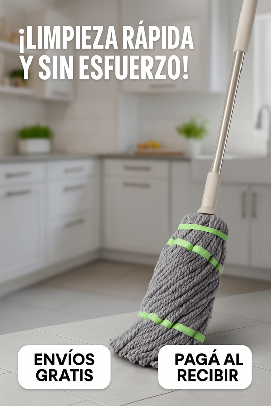 Trapeador Inteligente 360° – Limpieza Rápida y Sin Esfuerzo